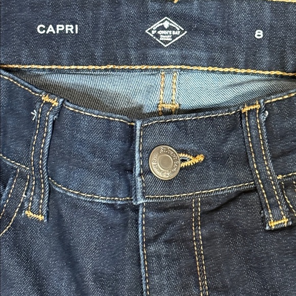 St. John's Bay Dark Indigo Cropped Straight-Leg Jeans - Picture 5 of 6